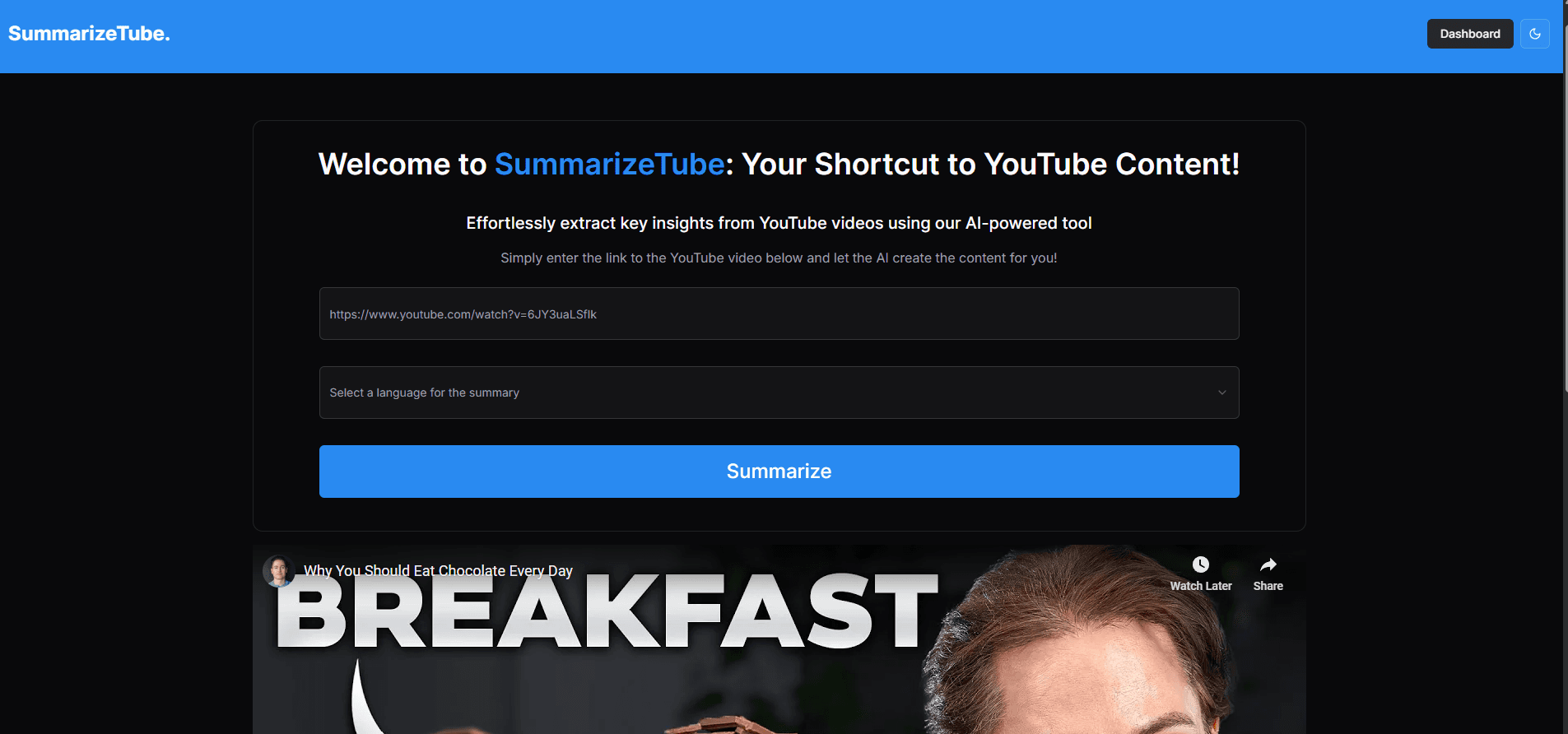 SummarizeTube